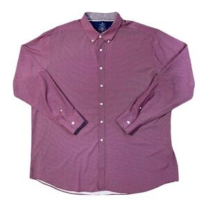 Con.Struct Slim Fit Micro Dot Print 4-Way Stretch Maroon Dress Shirt Men’s 2XLT